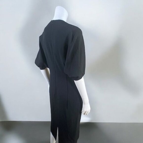 NWT Zara X Narciso Rodriguez Midi Dress Deep V-Neck Black, size Large - Picture 9 of 16